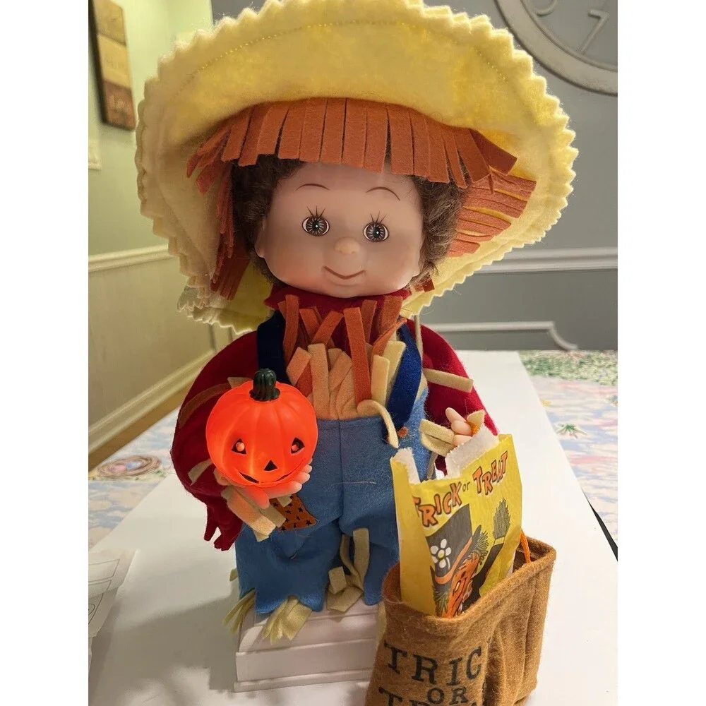 Vtg 1994 Animated Moving Scarecrow Halloween Kids Collectable Tested